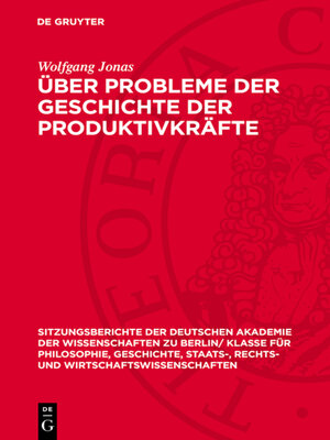 cover image of Über Probleme der Geschichte der Produktivkräfte